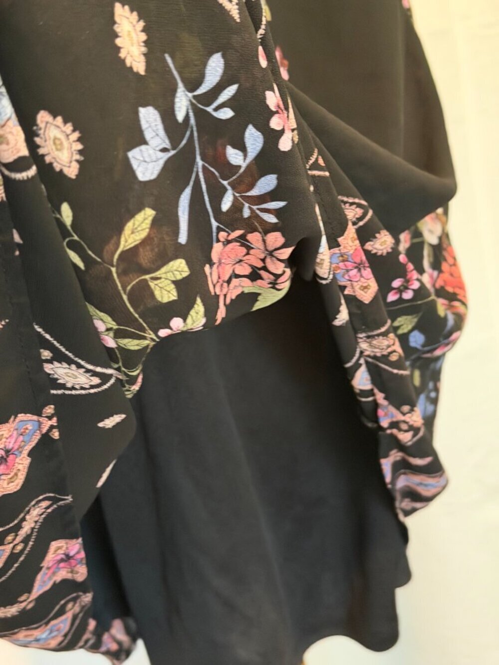 Heart Soul Floral Mini Dress | Black Lace Coquette Aesthetic Small - Picture 6 of 10